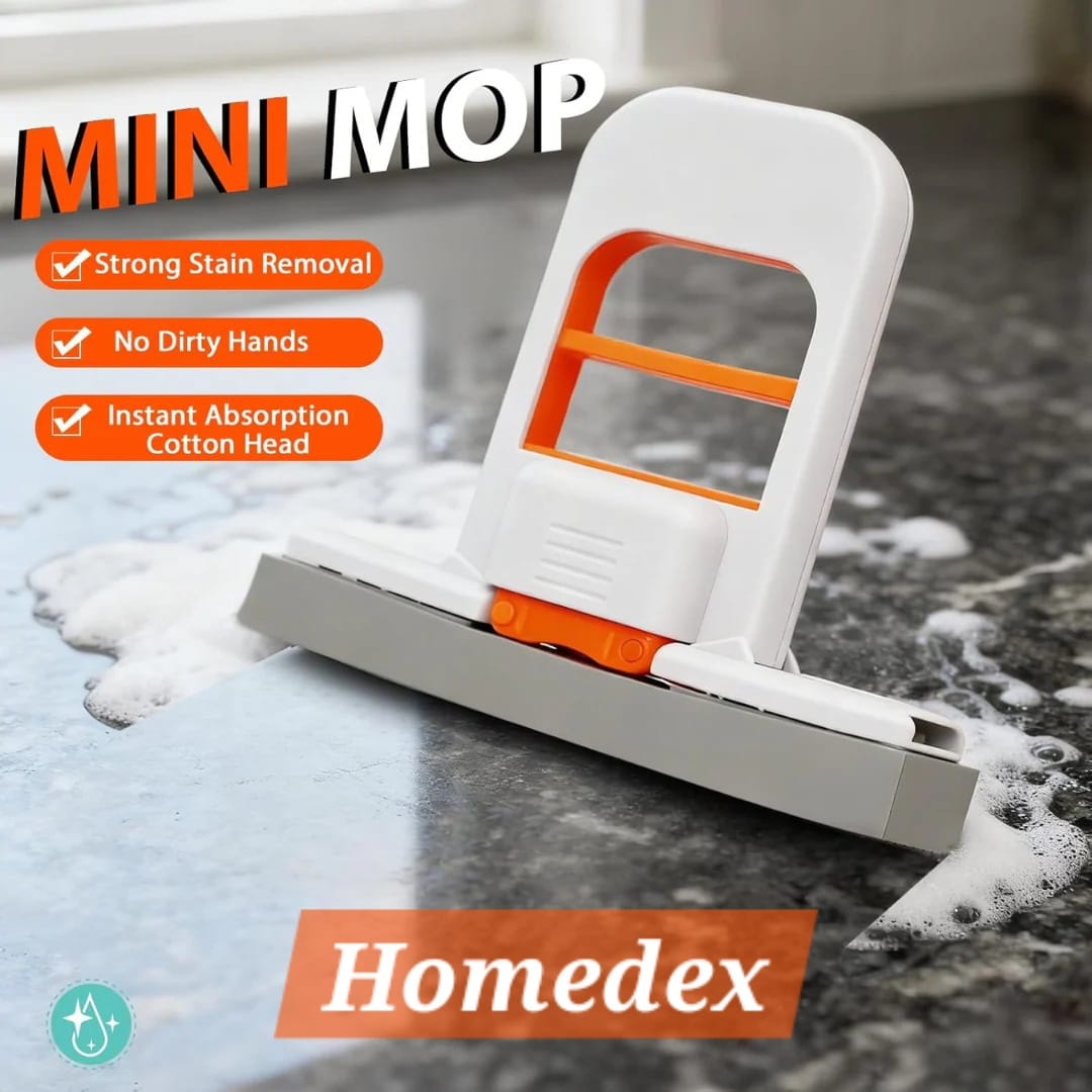 Foldable Mini Mop | Self‑Squeezing Mop