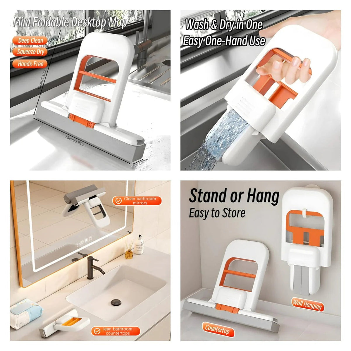 Foldable Mini Mop | Speedy Item For Cleaning